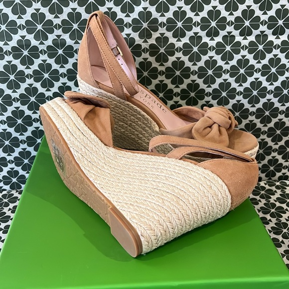 ♠️kate spade Tianna Platform Wedges, Bungalow Brown NIB - Picture 11 of 12